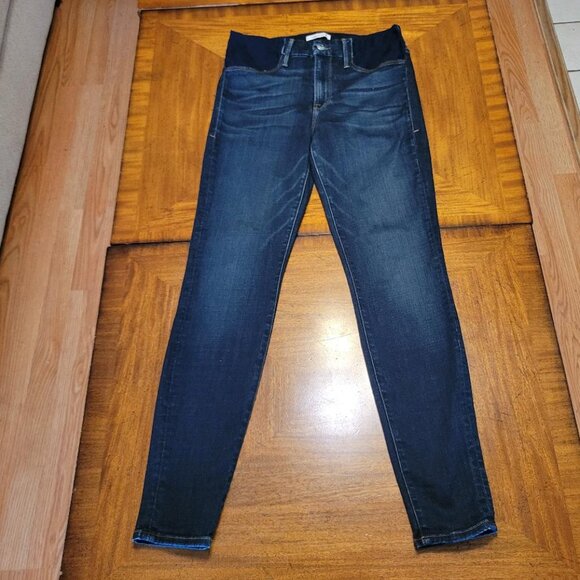 Good American Deep Wash Blue High Rise Skinny Jeans - Picture 2 of 11